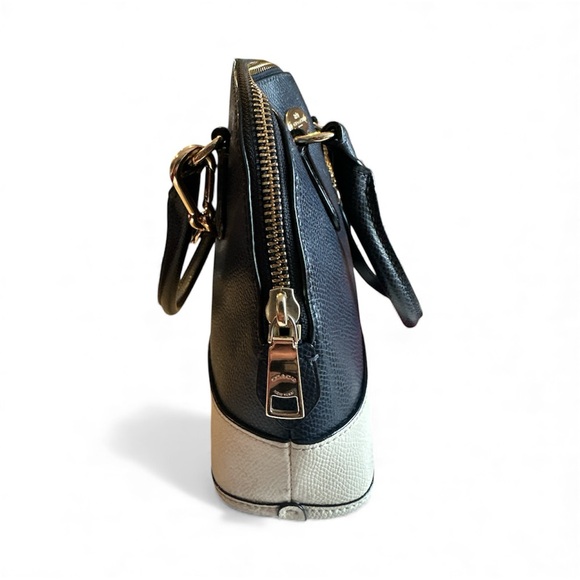 COACH MINI CORA DOMED SATCHEL/CROSSBODY F34517 MIDNIGHT/CHALK - Picture 6 of 9